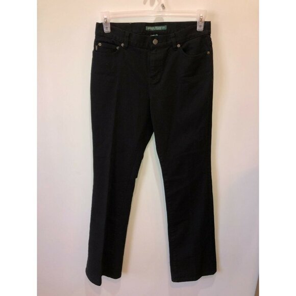 Ralph Lauren Jeans Co Womens Size 6 Black Straight Leg Stretch Jeans Pants - Picture 3 of 10